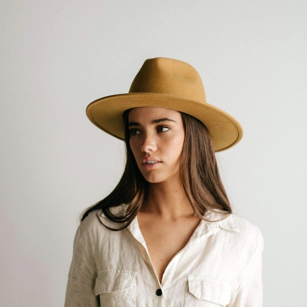 Gigi pip Wes fedora s/m 57 color mustard - Picture 2 of 6